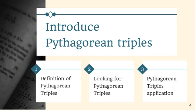 Dark Green PythagorasMathematics Presentation - Page 4