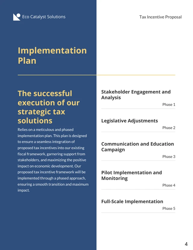 Tax Incentive Proposals - Page 4