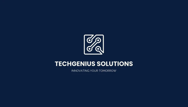 Navy And White Professional Modern Business Card - Page 1