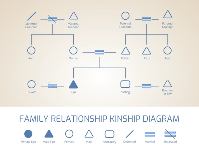 Free Editable Kinship Diagram Template