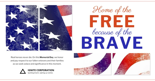 Memorial Day Company Tribute: Inspiring Quote Facebook Post Template