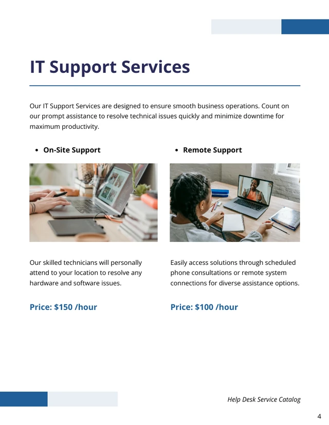 Help Desk Service Catalog Template - Page 4