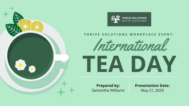 Introduction of International Tea Day Presentation - Page 1