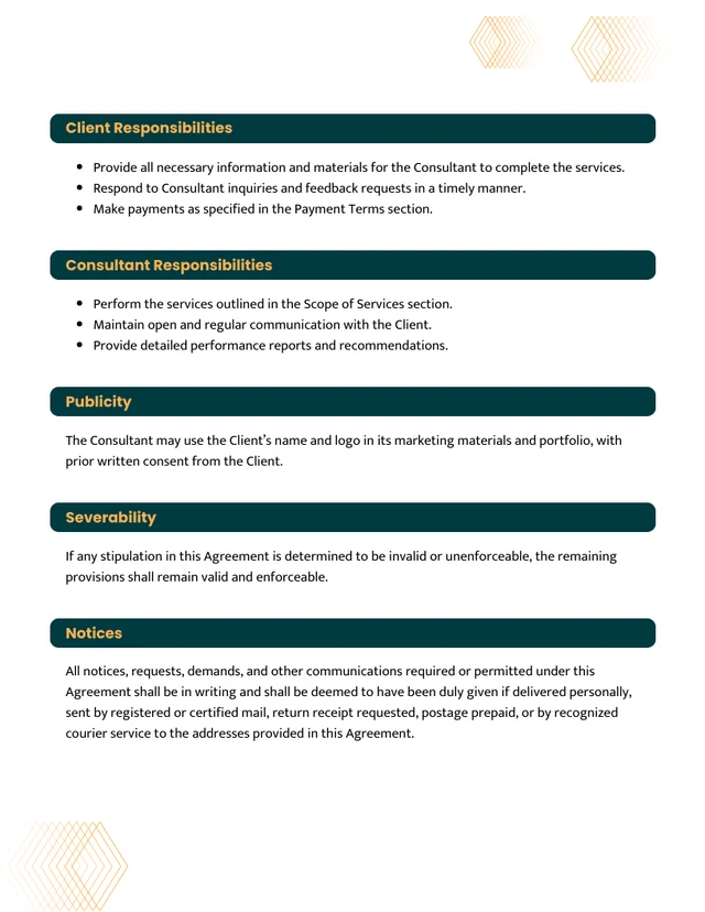 Marketing Consultant Contract Template - Page 4