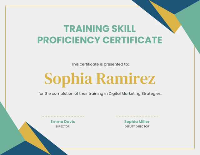 Light Modern Abstract Training Certificate Template