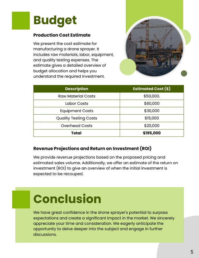 New Product Manufacturing Proposal - Page 5