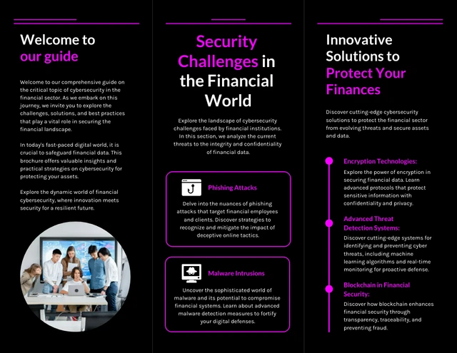 Cybersecurity in Finance Z-Fold Brochure - Page 2