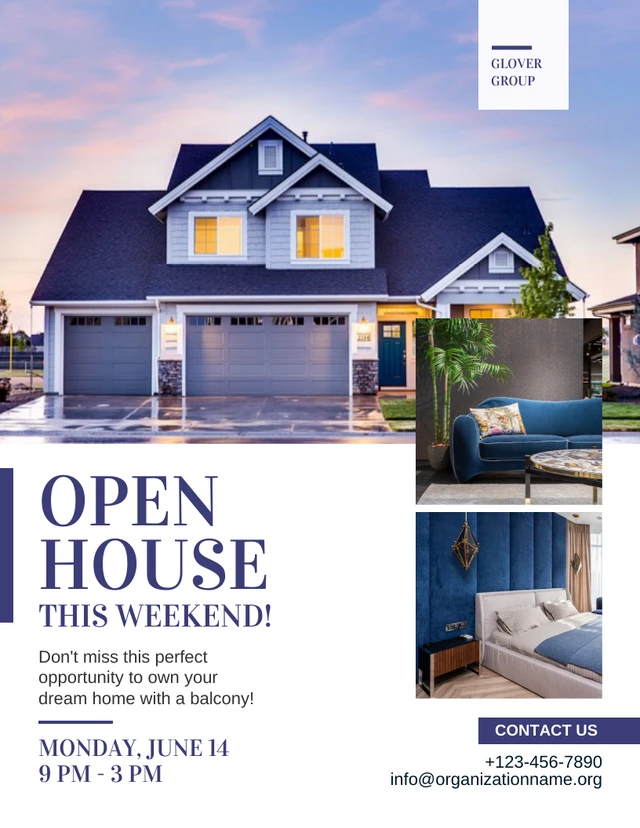 Light Grey Modern Open House Flyer