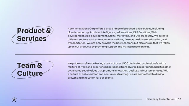 Colorful Gradient Simple Company Presentation - Page 3