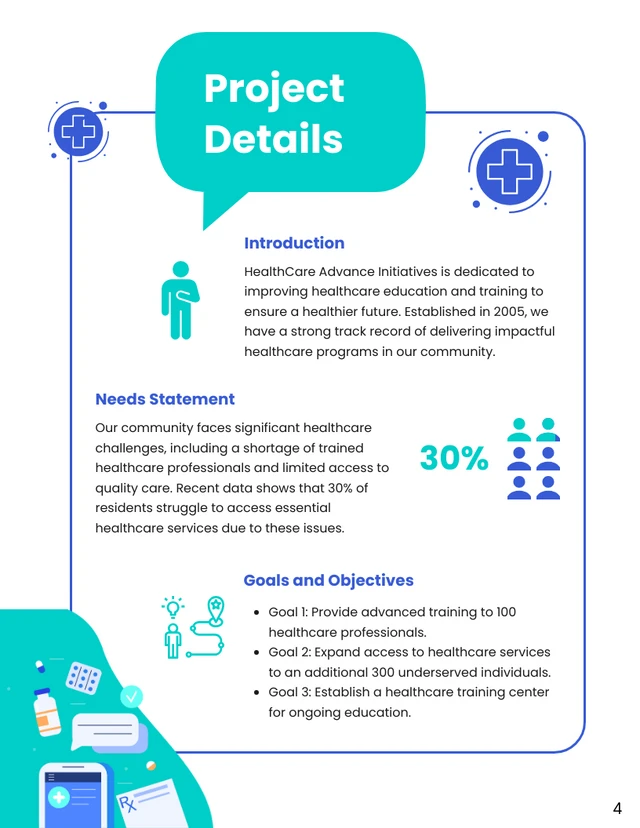 Tosca Green and Blue Healthcare Training Proposal - Page 4