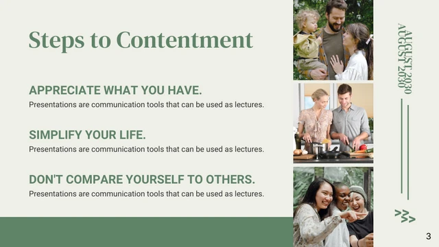 Green Simple Clean Minimalist Contentment Church Presentation - Page 3