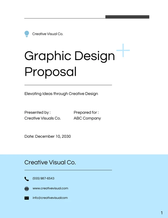 Graphic Design Proposal - Page 1