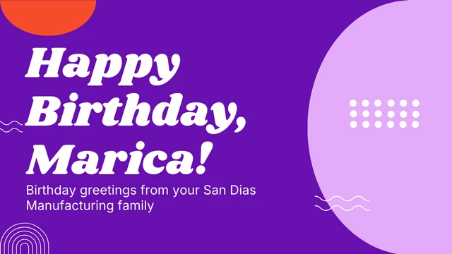 Purple And White Modern Minimalist Greeting Birthday Presentation - Page 1