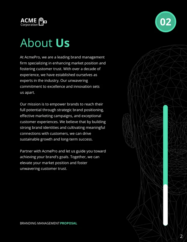 Dark Green Minimalist Brand Management Proposal - Page 2