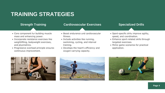 Green And White Minimalist Sports Presentation - Page 4