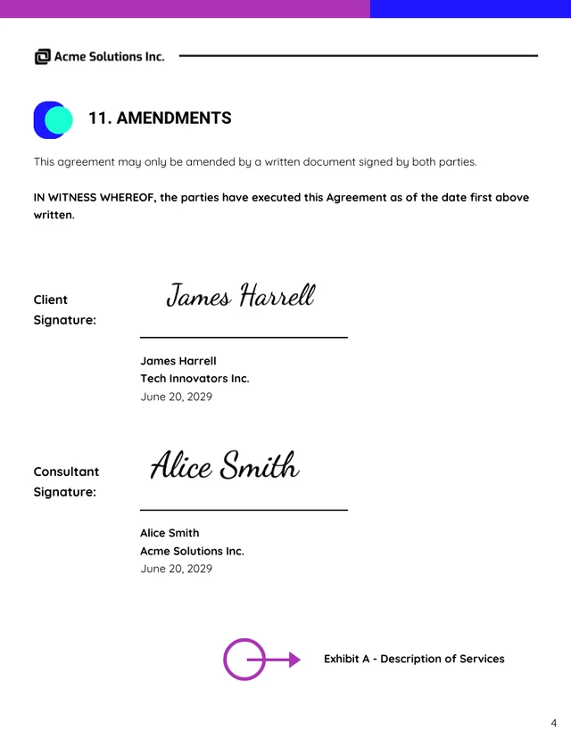 IT Consulting Contract Template - Page 4