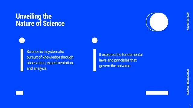 Vibrant Blue Science Presentation - Page 2