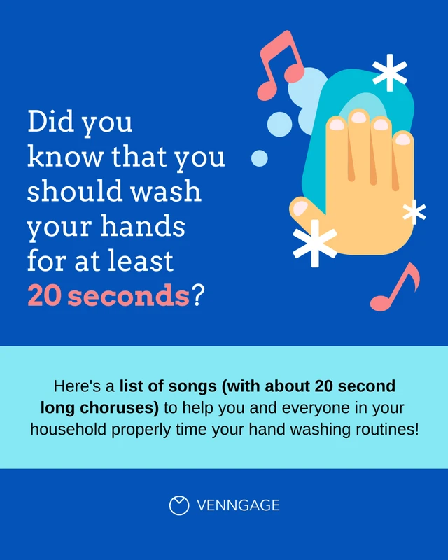 Hand Washing Songs Instagram Carousel Post Slides - Page 1