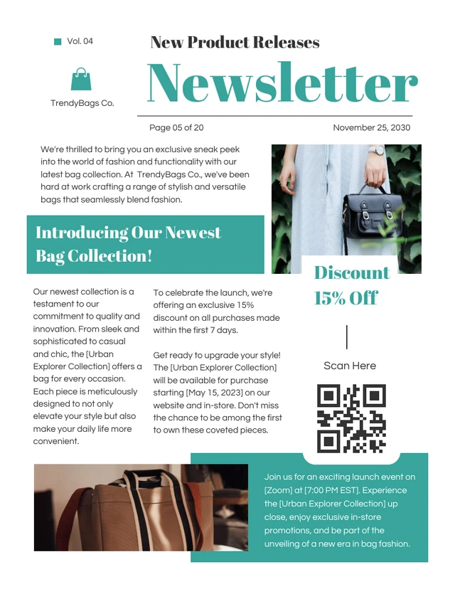 New Product Releases Newsletter Template