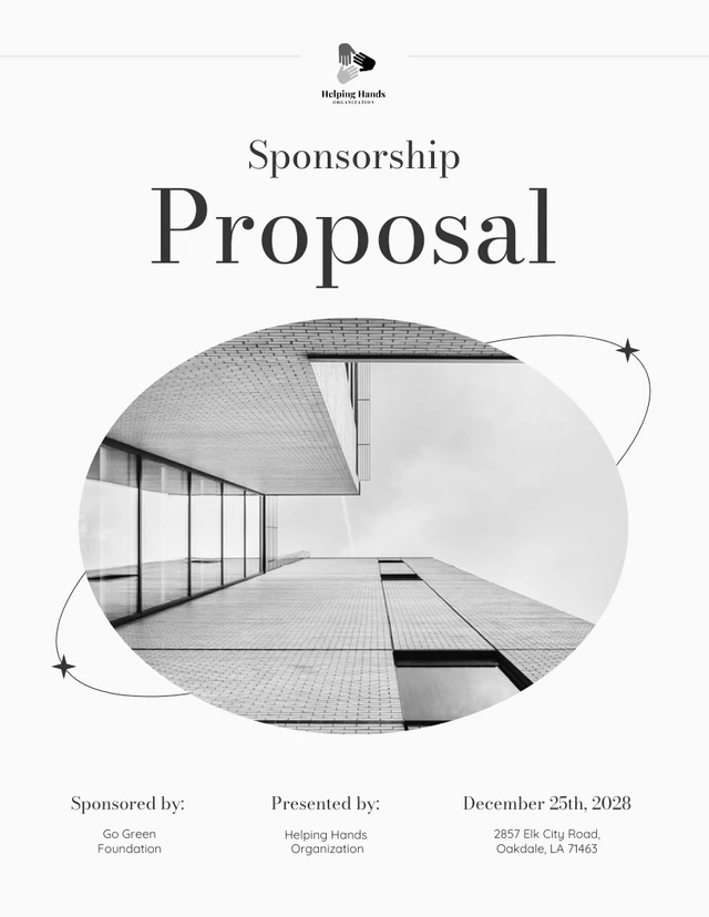 White Clean Minimalist Sponsorship Proposal - Page 1