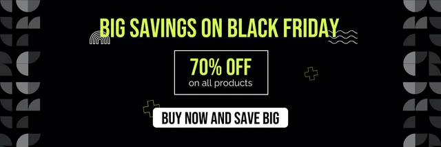 Geometric Green Black Friday Banner Template