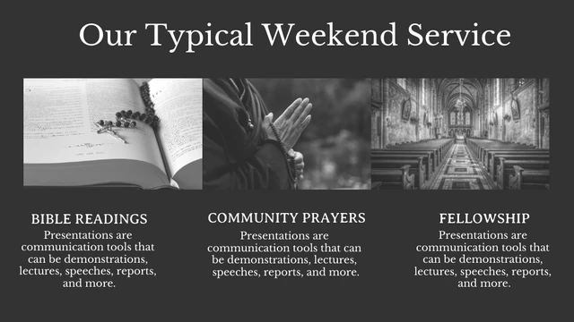 Black And White Simple Modern Elegant Service Church Presentation - Page 3