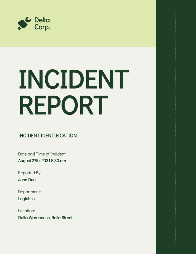 Minimalist Incident Report