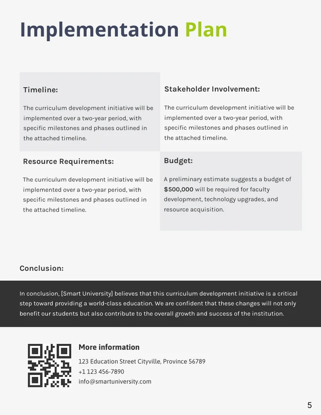 Curriculum Development Proposal - Page 5