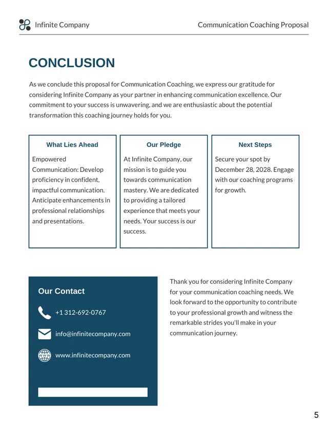 Communication Coaching Proposal - Page 5