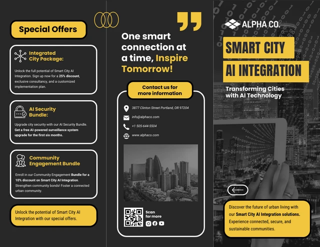 Smart City AI Integration C Fold Brochure - Page 1