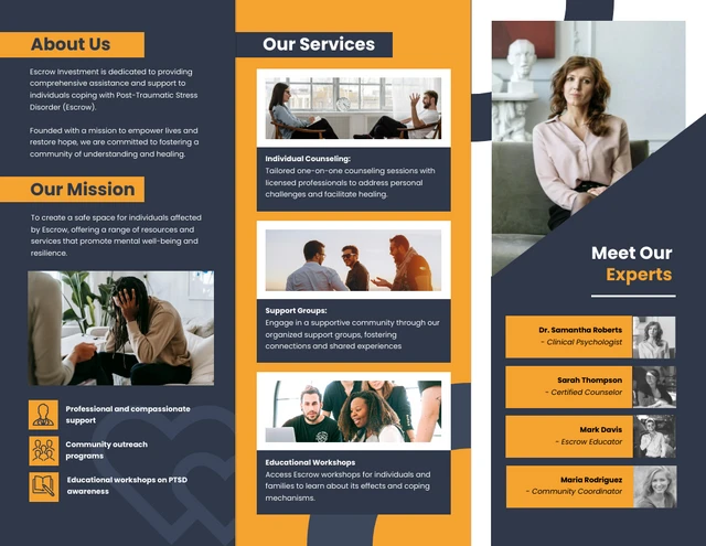 PTSD Support Resources Accordion-Fold Brochure - Page 2