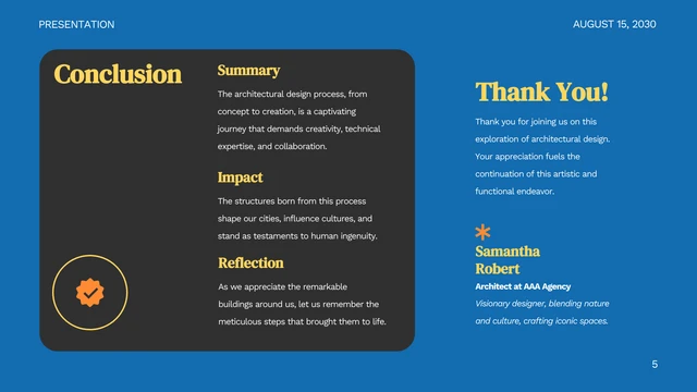 Dark Blue Yellow Orange Architecture Presentation - Page 5