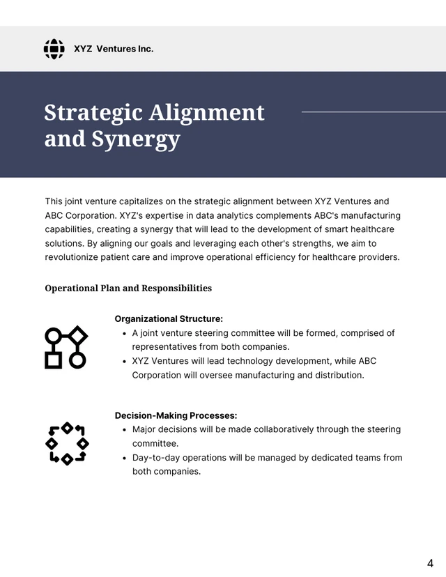 Joint Venture Proposal - Page 4