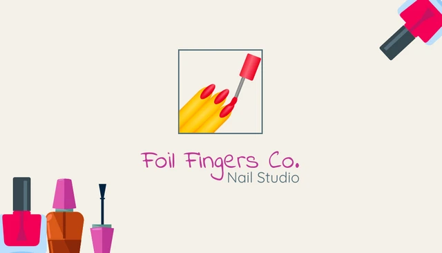 Minimalist Fun Color Business Card Nail-Art - Page 1