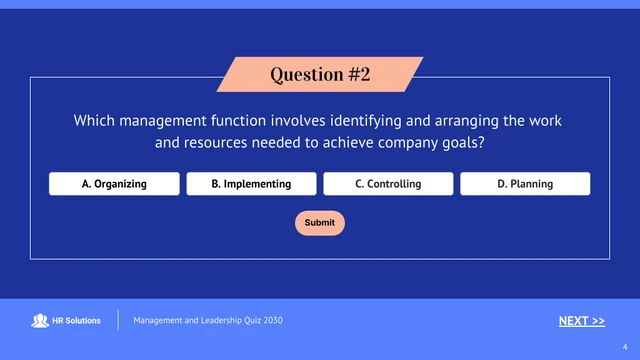 Blue Geometric Illustration Quiz Presentation - Page 4