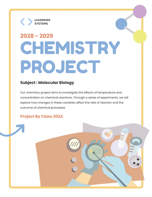 Blue and Yellow Chemistry Project Template