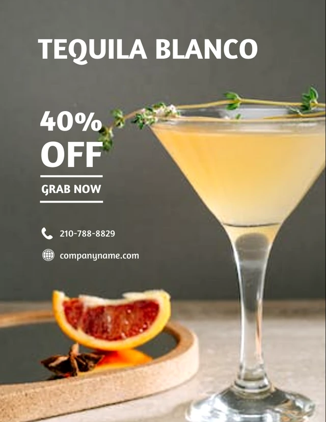 Simple Drinks Sale and Promotion for Bar Poster Template
