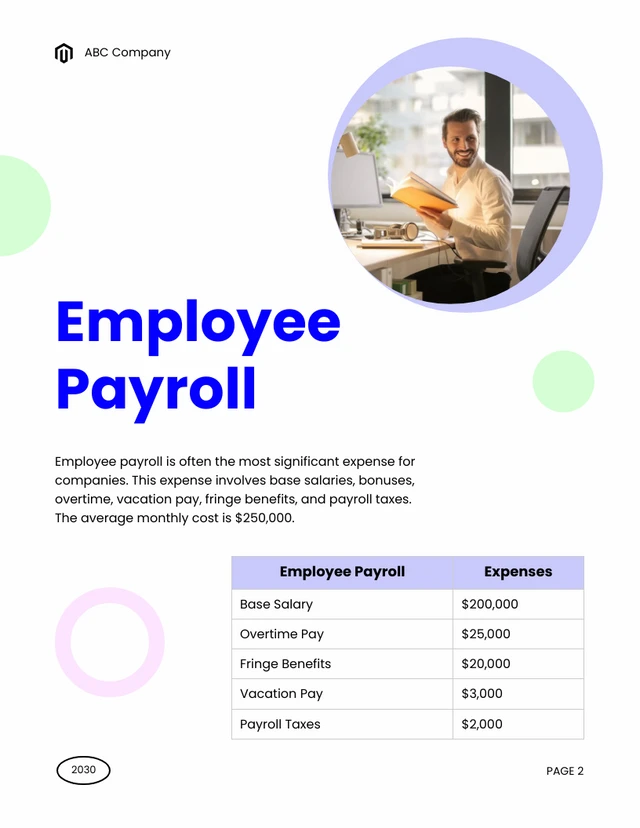 White Colorful Pastel Budget Plan - Page 2