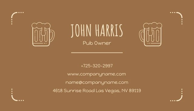 Light Brown And Yellow Classic Vintage Business Card - Page 2