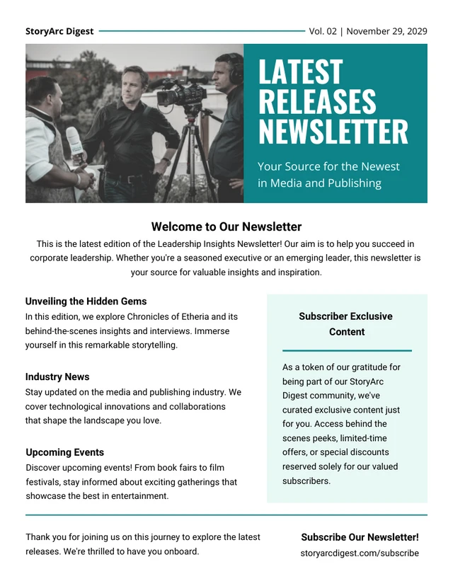 Latest Releases Newsletter Template