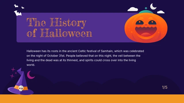 Dark Purple and Orange Halloween Celebration Presentation - Page 2