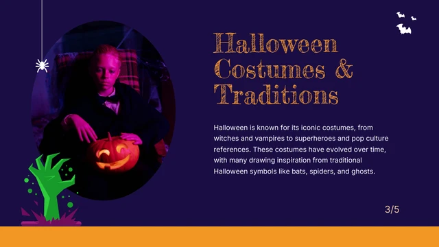 Dark Purple and Orange Halloween Celebration Presentation - Page 3