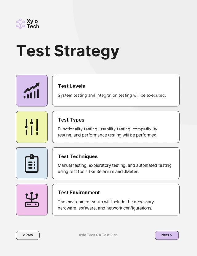 Clean Colorful Test Plan - Page 2