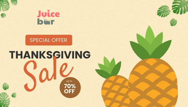 Minimalist Pineaple Thanksgiving Sale Template