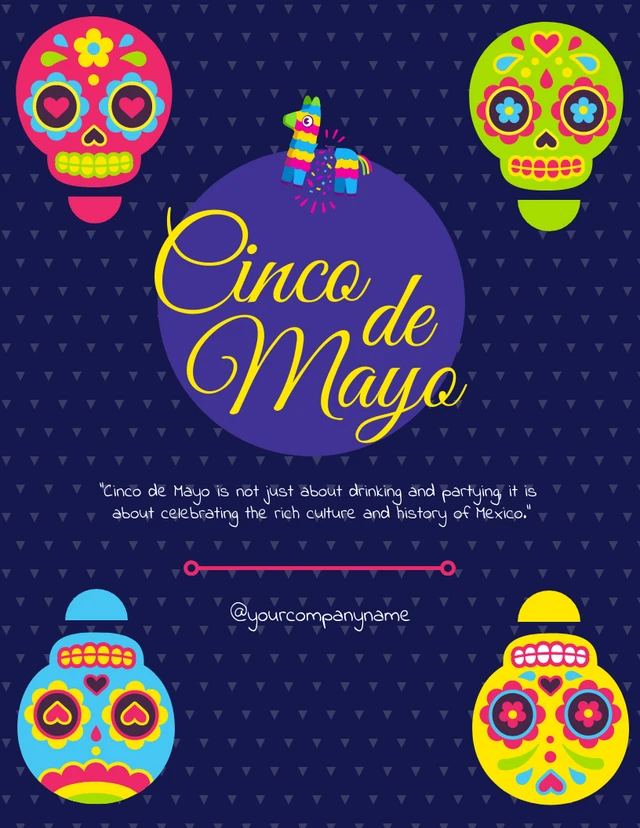 Full Color Cinco De Mayo Quotes Template
