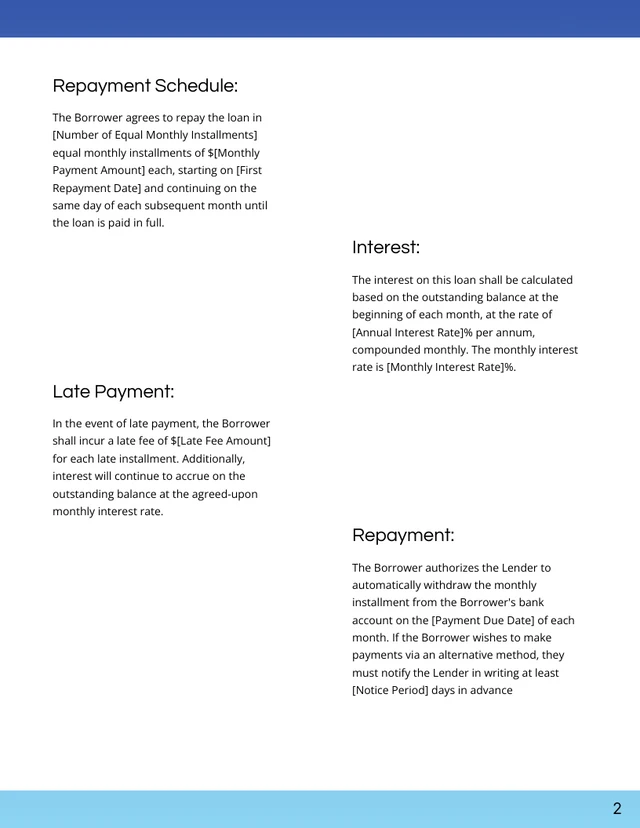 Modern Gradient Blue Loan Contracts - Page 2