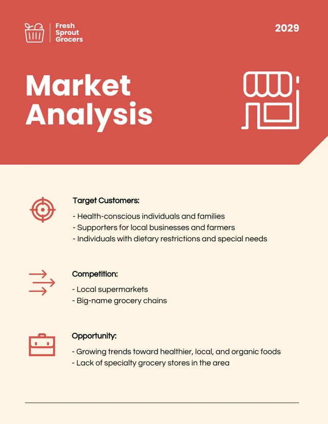 Beige And Red Small Business Plan - Page 3