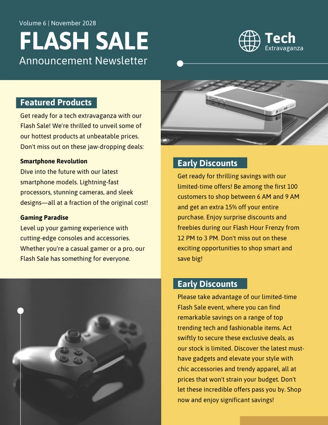 Flash Sale Announcement Newsletter Template