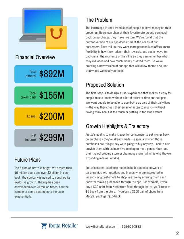 Executive Summary Format Example - Page 2