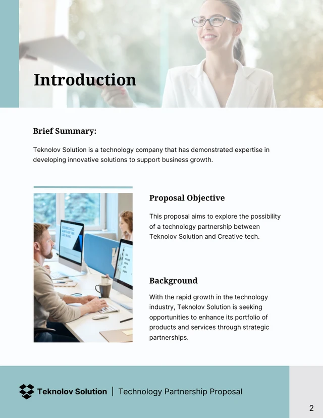 Technology Partnership Proposal - Page 2